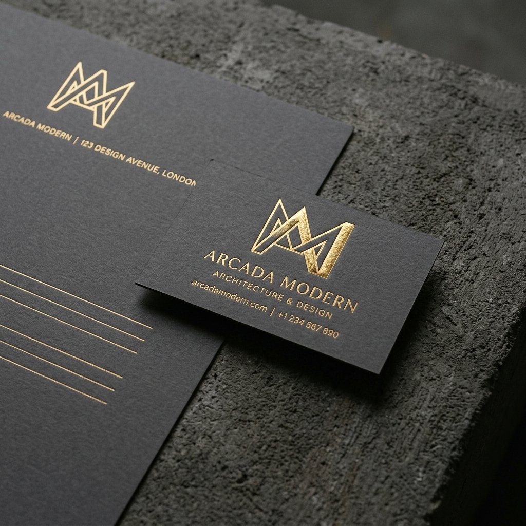 Arcada Modern — Geometric Monogram & Stationery