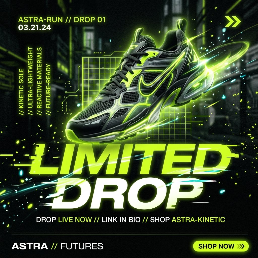 Astra Kinetic — Streetwear Limited Drop Ad